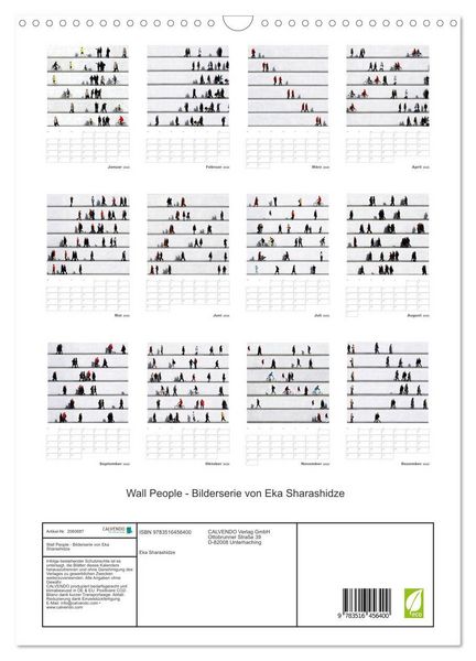 Produktbild: Wall People - Bilderserie von Eka Sharashidze (Wandkalender 2026 DIN A3 hoch), CALVENDO Monatskalender