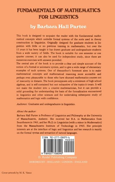 Produktbild: Fundamentals of Mathematics for Linguistics