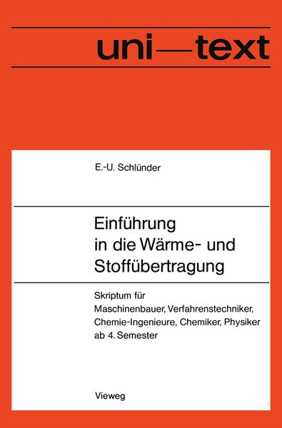 Produktbild: Einf&uuml;hrung in die W&auml;rme- und Stoff&uuml;bertragung