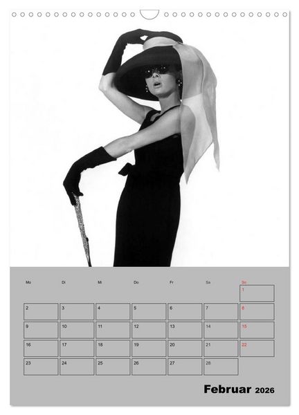 Produktbild: Hollywood-Diva. Audrey Hepburn (Wandkalender 2026 DIN A3 hoch), CALVENDO Monatskalender