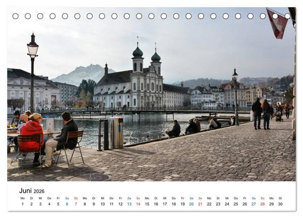 Produktbild: Unterwegs in Luzern (Tischkalender 2026 DIN A5 quer), CALVENDO Monatskalender