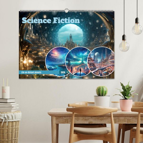 Produktbild: SCIENCE FICTION Life on distant planets (Wall Calendar 2026 DIN A2 landscape), CALVENDO 12 Month Wall Calendar