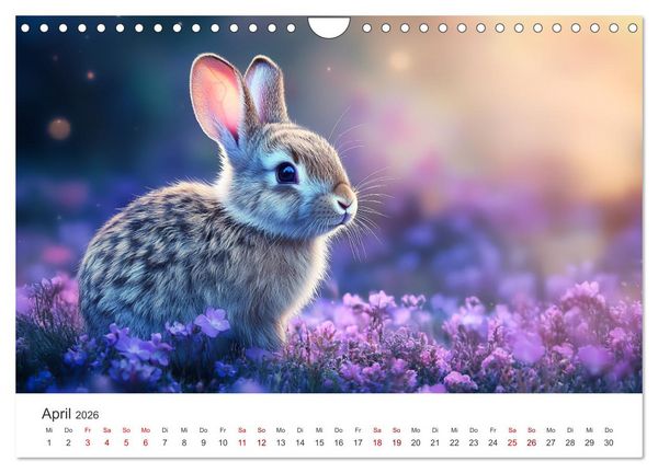 Produktbild: Fantastisch, flauschig, frech! - Ein Kaninchenkalender (Wandkalender 2026 DIN A4 quer), CALVENDO Monatskalender