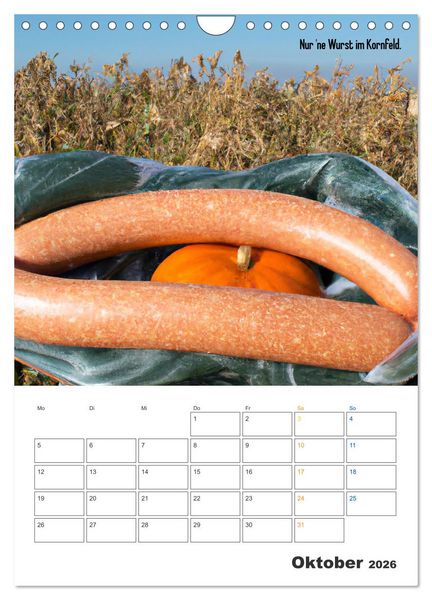Produktbild: Ist mir Wurst Kalender (Wandkalender 2026 DIN A4 hoch), CALVENDO Monatskalender