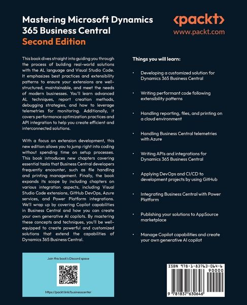 Produktbild: Mastering Microsoft Dynamics 365 Business Central - Second Edition