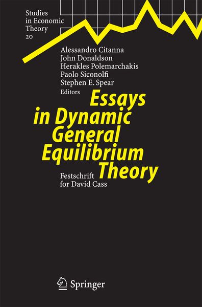 Produktbild: Essays in Dynamic General Equilibrium Theory
