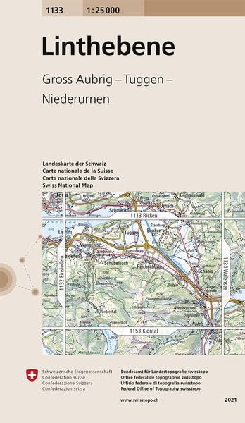 Produktbild: Swisstopo 1 : 25 000 Linthebene