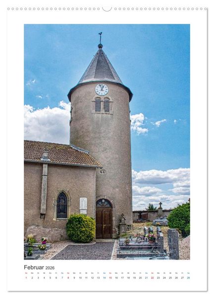 Produktbild: Rundturmkirchen - Architektonische Besonderheiten in Frankreich (Wandkalender 2026 DIN A2 hoch), CALVENDO Monatskalender