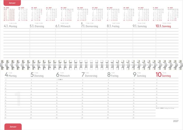 Produktbild: Tischquerkalender Style Glamour 2027