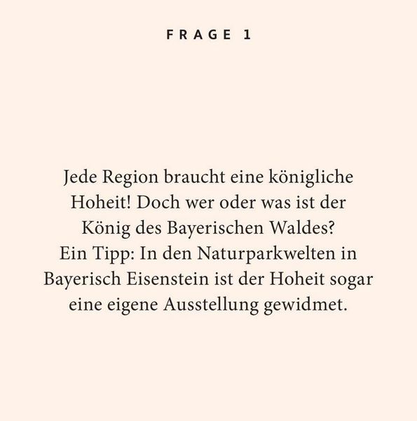 Produktbild: Bayerischer Wald-Quiz