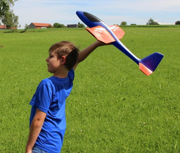 Produktbild: Pilo XL Schaumwurfgleiter EPP Tragfl&auml;che orange Rumpf blau