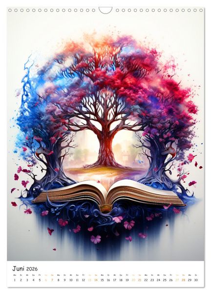 Produktbild: Zauberhafte Seiten - Entdecke die Magie der B&uuml;cher (Wandkalender 2026 DIN A3 hoch), CALVENDO Monatskalender