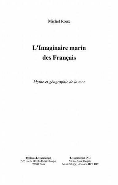 Produktbild: L'imaginaire marin des Francais