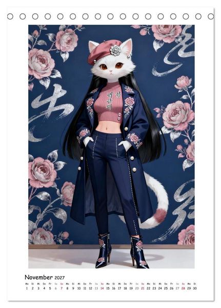 Produktbild: Fashion Cats - Weil Stil keine Grenzen kennt (Tischkalender 2027 DIN A5 hoch), CALVENDO Monatskalender