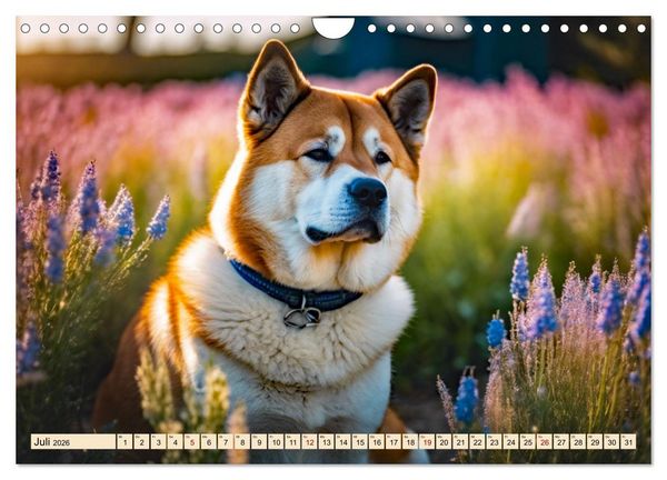 Produktbild: Akita Inu - Inbegriff der Treue (Wandkalender 2026 DIN A4 quer), CALVENDO Monatskalender