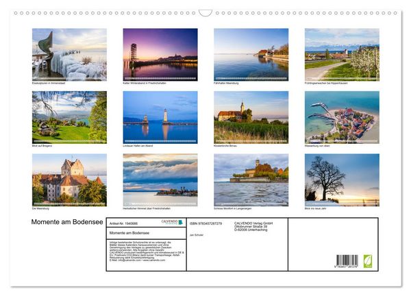 Produktbild: Momente am Bodensee (Wandkalender 2026 DIN A2 quer), CALVENDO Monatskalender
