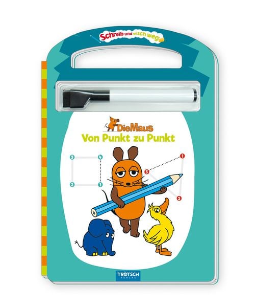 Trötsch Die Maus Schreib und wisch weg Pappenbuch Von Punkt zu Punkt, Gebundene Ausgabe von , Trötsch Verlag GmbH & Co. KG, 978-3-96552-877-2