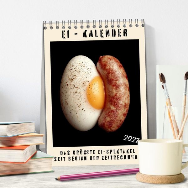 Produktbild: Ei Kalender - das gr&ouml;&szlig;te Ei-Spektakel seit Beginn der Zeitrechnung (Tischkalender 2027 DIN A5 hoch), CALVENDO Monatskalender