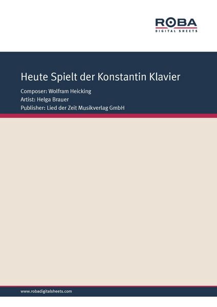 Produktbild: Heute spielt der Konstantin Klavier