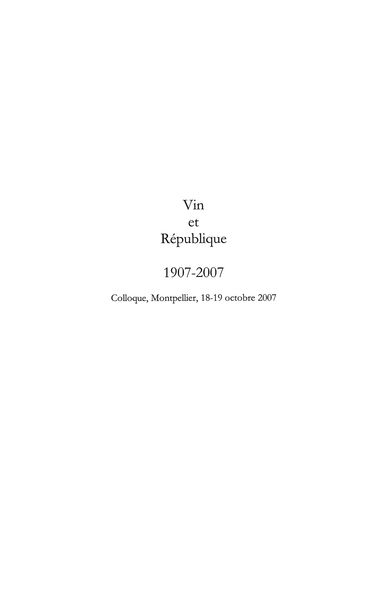 Produktbild: Vin et Republique