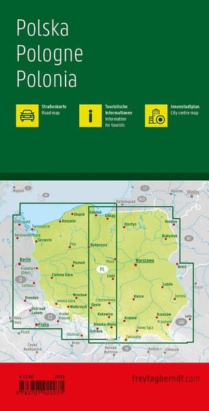 Polen, Straßenkarte 1:500.000, freytag & berndt