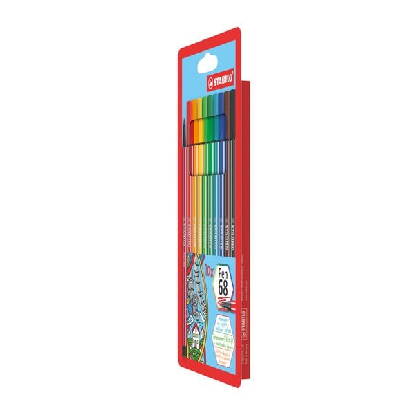 Produktbild: STABILO Premium-Filzstift -   Pen 68 - 10er Pack - mit 10 verschiedenen Farben