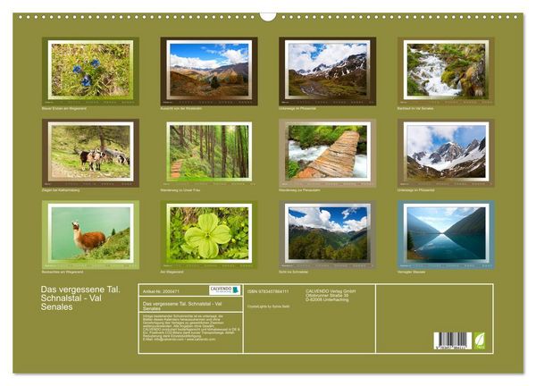 Produktbild: Das vergessene Tal. Schnalstal - Val Senales (Wandkalender 2026 DIN A2 quer), CALVENDO Monatskalender