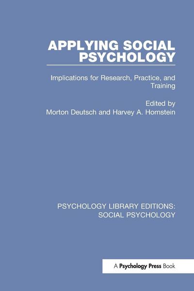 Produktbild: Applying Social Psychology