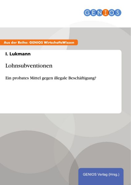 Produktbild: Lohnsubventionen
