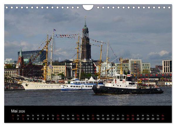 Produktbild: Auslaufparade des Hamburger Hafengeburtstages (Wandkalender 2026 DIN A4 quer), CALVENDO Monatskalender