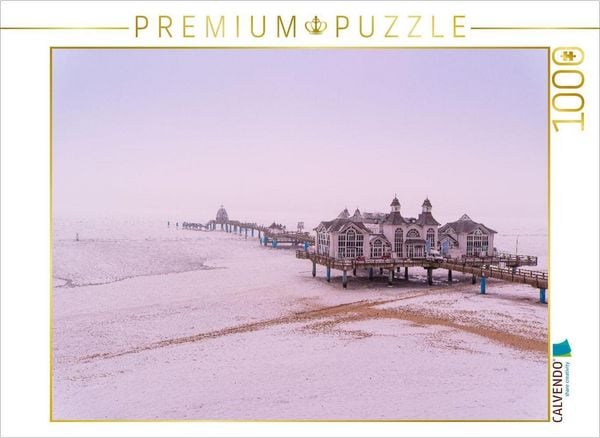 Produktbild: CALVENDO Puzzle Ostseebad Sellin im Winter | 1000 Teile Lege-Gr&ouml;&szlig;e 64x48cm Foto-Puzzle f&uuml;r gl&uuml;ckliche Stunden