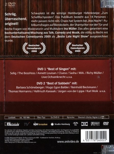 Produktbild: Inas Nacht - Best of Singen & Best of Sabbeln [2 DVDs]
