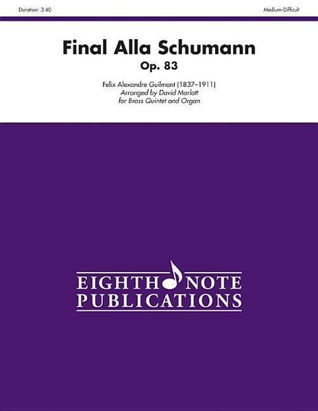 Produktbild: Guilmant, F: Final Alla Schumann, Op. 83