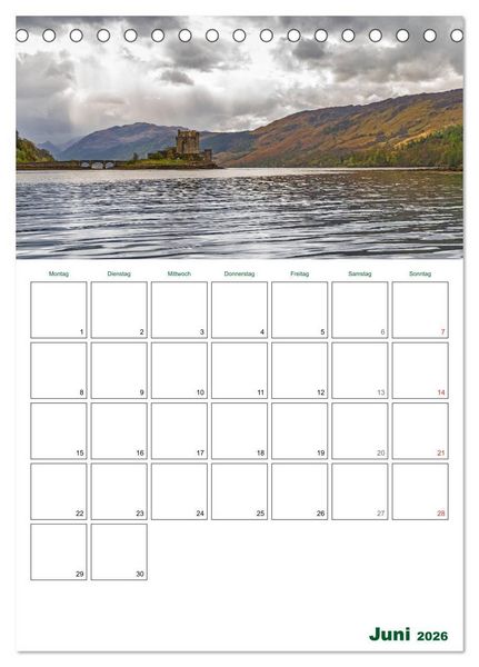 Produktbild: Schottland Entdeckungstour (Tischkalender 2026 DIN A5 hoch), CALVENDO Monatskalender