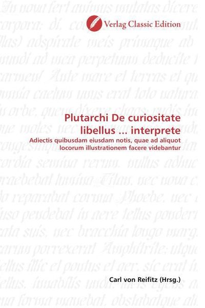 Produktbild: Plutarchi De curiositate libellus ... interprete