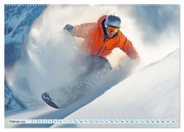Produktbild: Snowboarder in Aktion (Wandkalender 2026 DIN A2 quer), CALVENDO Monatskalender