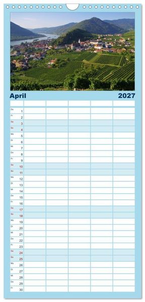 Produktbild: Familienplaner 2027 - Die Wachau - Bezaubernde Orte an der Donau mit 5 Spalten (Wandkalender, 21 x 45 cm) CALVENDO