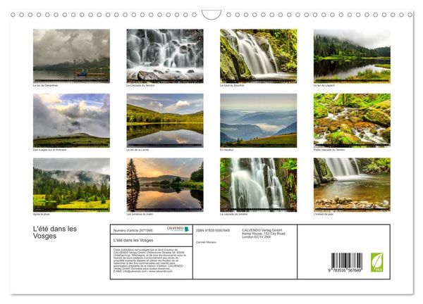 Produktbild: L'&eacute;t&eacute; dans les Vosges (Calendrier mural 2026 DIN A3 vertical), CALVENDO calendrier mensuel