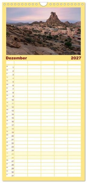 Produktbild: Familienplaner 2027 - Marokko, ein lebendiges Mosaik voller Farben. mit 5 Spalten (Wandkalender, 21 x 45 cm) CALVENDO