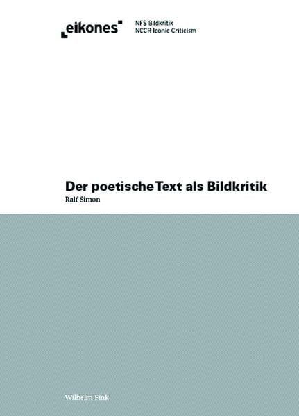 Produktbild: Der poetische Text als Bildkritik