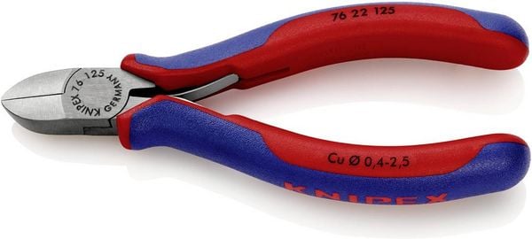 Produktbild: Knipex 76 22 125 Elektronik- u. Feinmechanik Seitenschneider ohne Facette 125mm