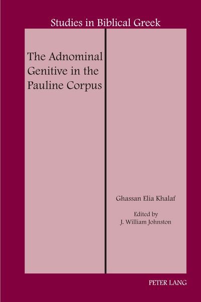 Produktbild: The Adnominal Genitive in the Pauline Corpus