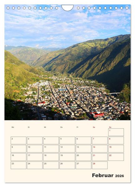 Produktbild: Ecuador - Terminplaner (Wandkalender 2026 DIN A4 hoch), CALVENDO Monatskalender