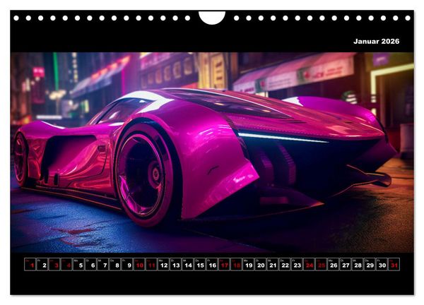 Produktbild: Surreale Cyber Cars (Wandkalender 2026 DIN A4 quer), CALVENDO Monatskalender