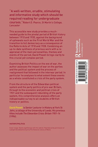 Produktbild: British Politics, 1910-1935