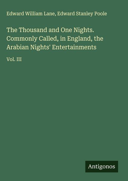 Produktbild: The Thousand and One Nights. Commonly Called, in England, the Arabian Nights' Entertainments