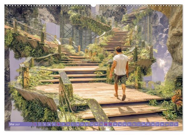 Produktbild: Treppenlabyrinthe &ndash; Die Suche nach dem Weg (hochwertiger Premium Wandkalender 2027 DIN A2 quer), Kunstdruck in Hochglanz