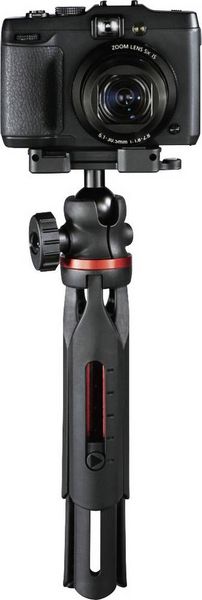 Produktbild: Hama Solid Tischstativ 1/4 Zoll Arbeitsh&ouml;he=16 - 19 cm Schwarz Kugelkopf, Wasserwaage, inkl. Smartphonehalter