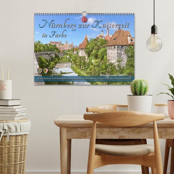 Produktbild: N&uuml;rnberg zur Kaiserzeit in Farbe - Fotos neu restauriert und koloriert (Wandkalender 2026 DIN A3 quer), CALVENDO Monatskalender