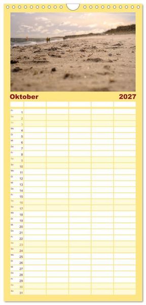 Produktbild: Familienplaner 2027 - feeling Sylt mit 5 Spalten (Wandkalender, 21 x 45 cm) CALVENDO